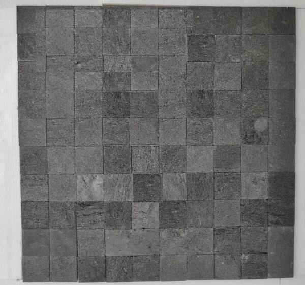 Black Lava Stone Mosaic Tile