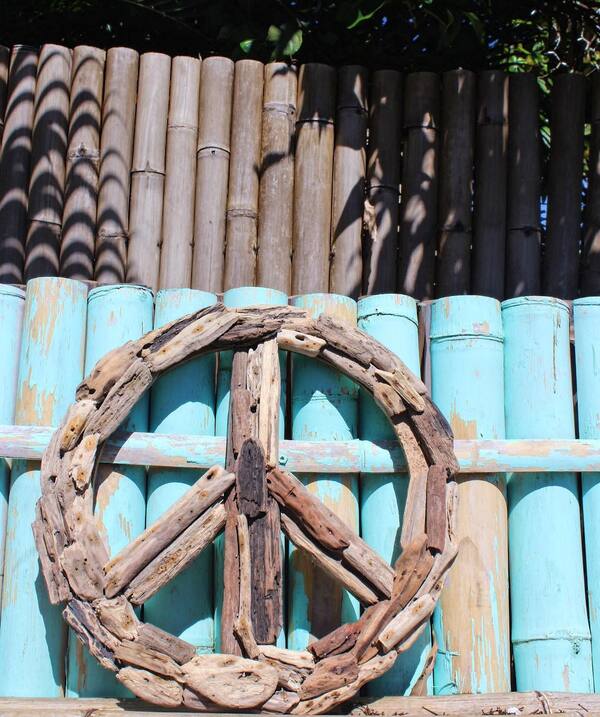 Driftwood Peace Sign