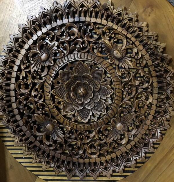 Carved Mandala Panel