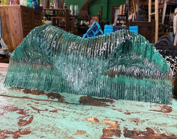 Glass Wave Sculpture