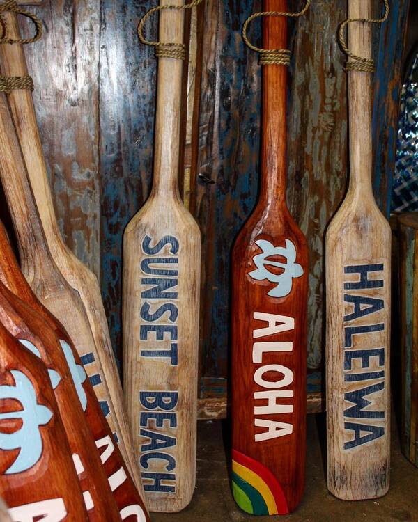 Carved Aloha Paddles