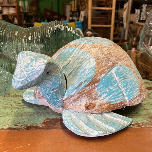 Carved Blue Turtle