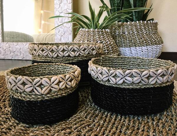 Cowrie Shell Baskets