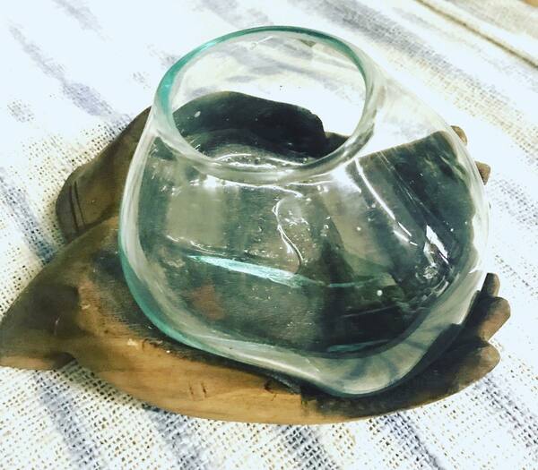 Glass Bowl on Hand