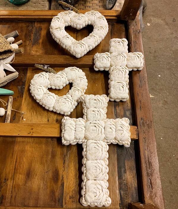 Shell Cross & Heart