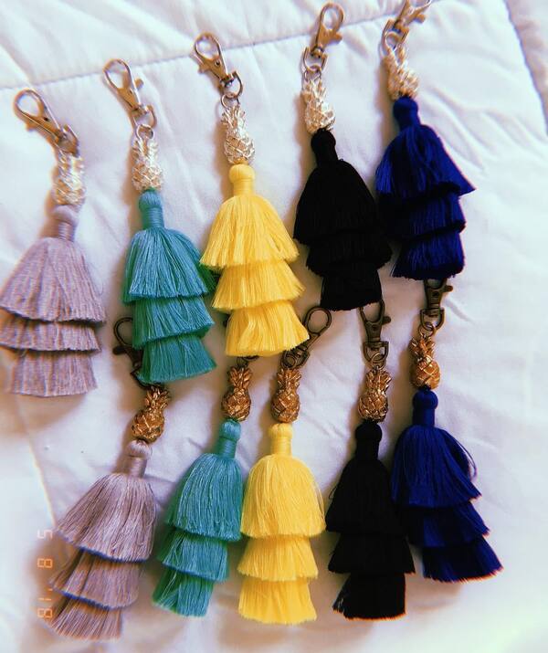 Pineapple Tassel Keychains
