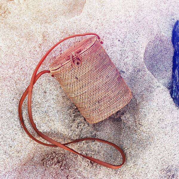Rattan Bucket Bag