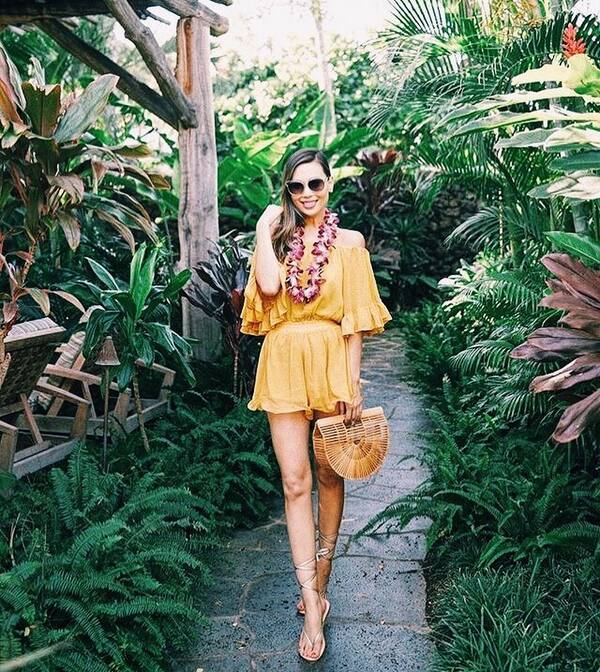 Yellow Romper & Bag