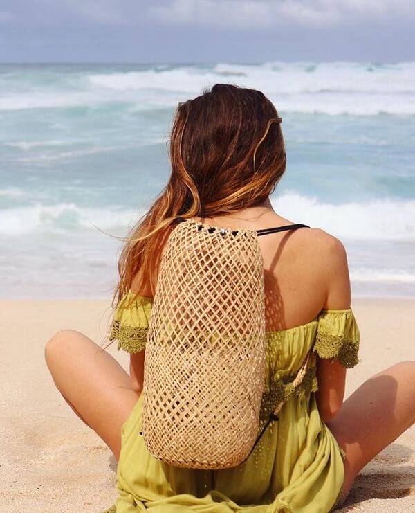 Woven Beach Backpack