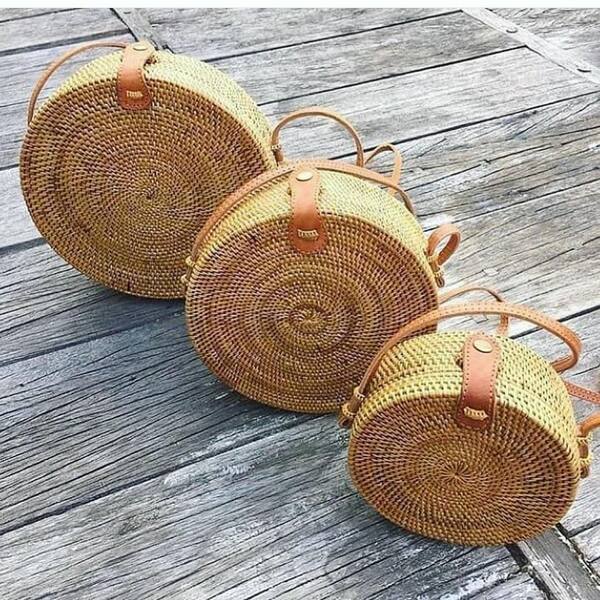 Rattan Bag Trio