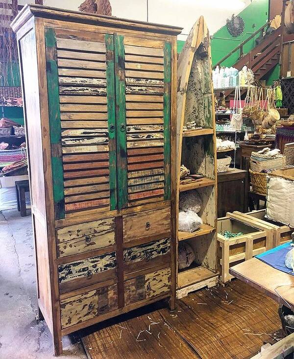 Shutter Armoire & Shelf