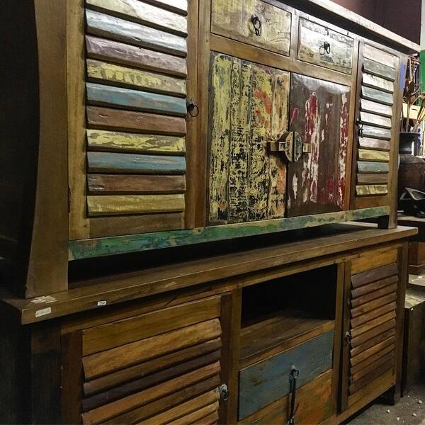 Reclaimed Hutch Buffet Cabinet
