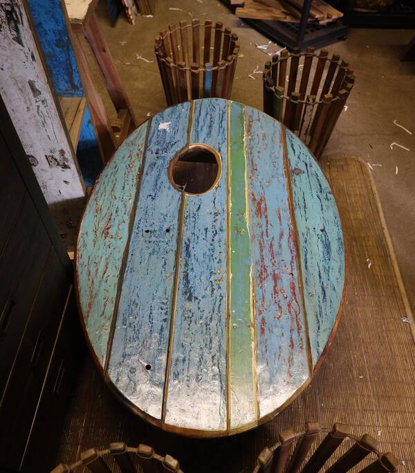 Round Reclaimed Tabletop