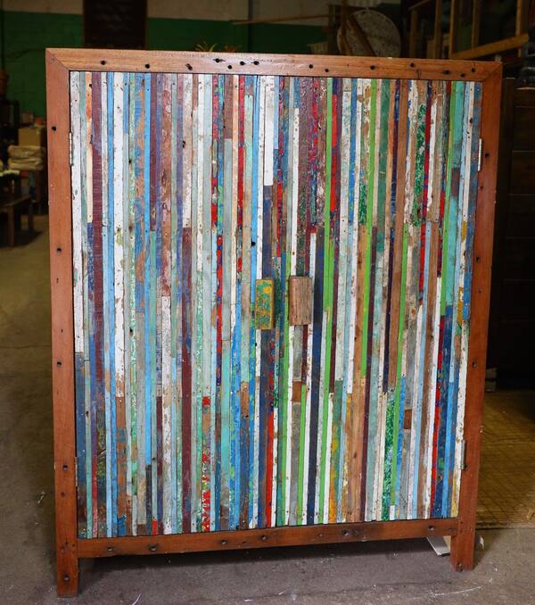 Colorful Strip Armoire