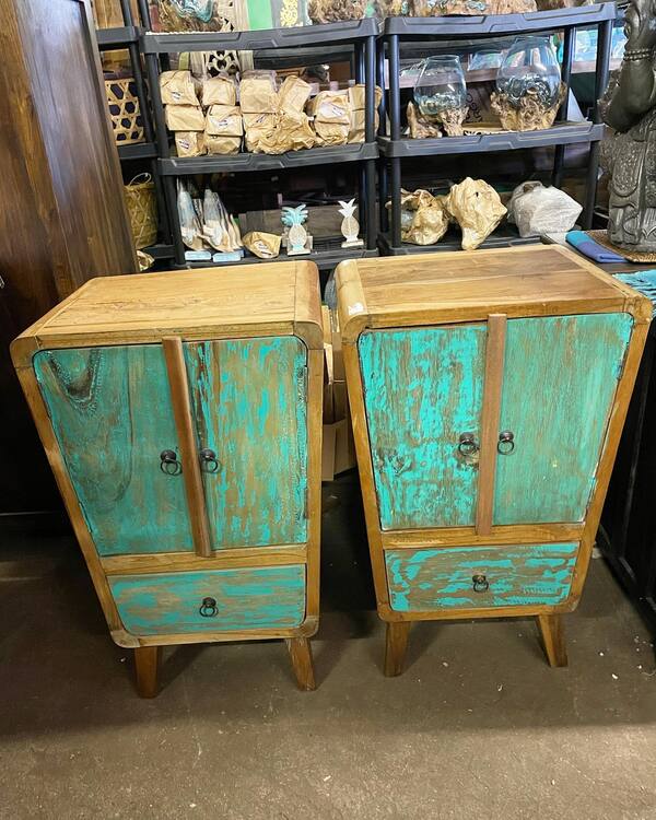 Turquoise Nightstand Pair