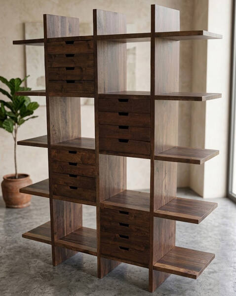 Modular Teak Bookshelf