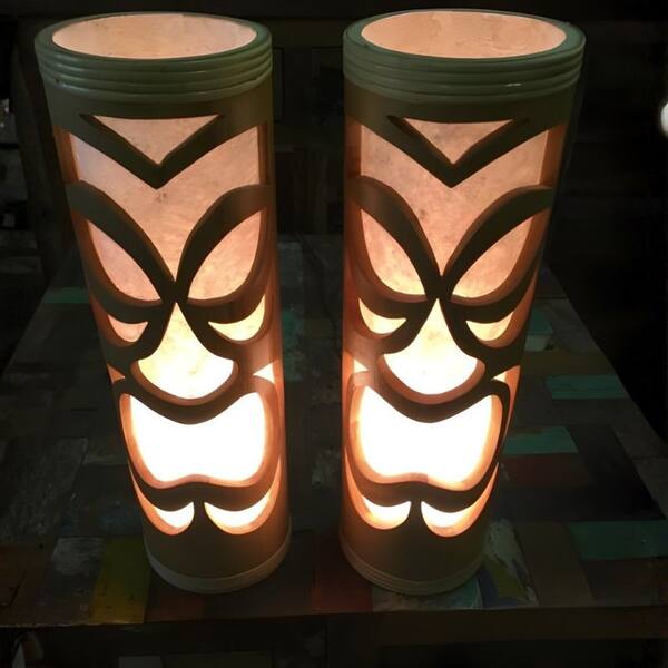 Tiki Face Lamps
